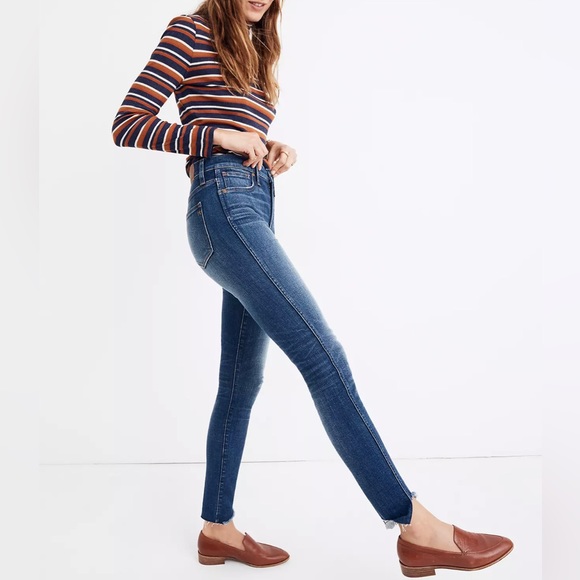 Madewell 10" High-Rise Skinny Jeans: Cutout Tulip Hem Edition - Picture 1 of 16